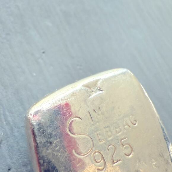 Simon Sebbag 925 Sterling Silver Rectangular Clip-On Earrings - Picture 5 of 6